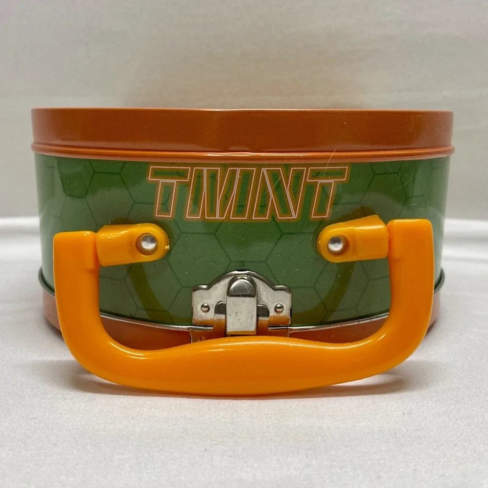 TMNT Teenage Mutant Ninja Turtles Tin Box/Lunchbox W/ Handle-Michaelangelo MIKEY